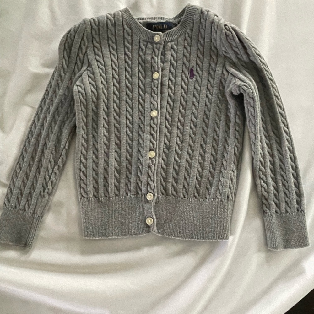 4T button down grey child’s sweater